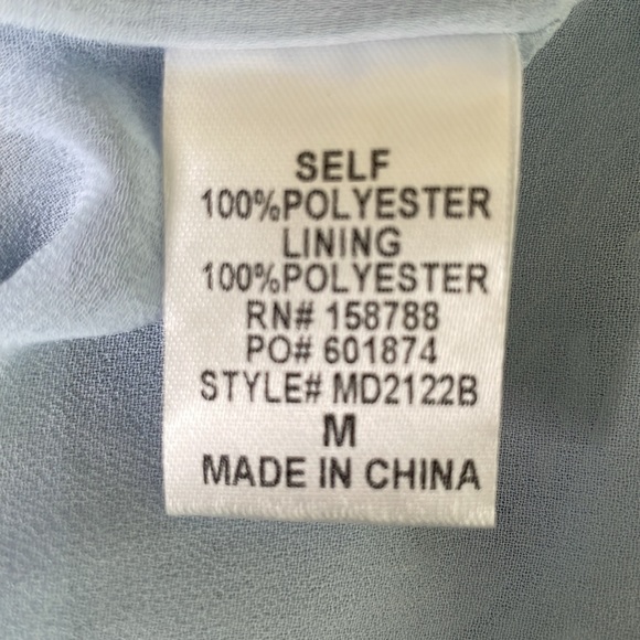 Mable Viva Las Vegas Sequin Wrap Mini Dress Light Blue Size Medium NWT - Picture 11 of 15